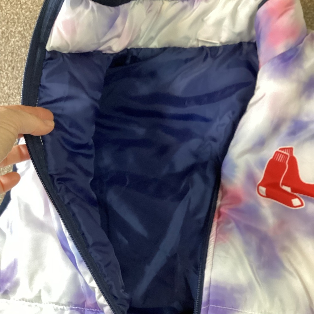Grateful Dead Red Sox 60th Anniversary Tie Dye Puffer Vest M - Picture 6 of 8